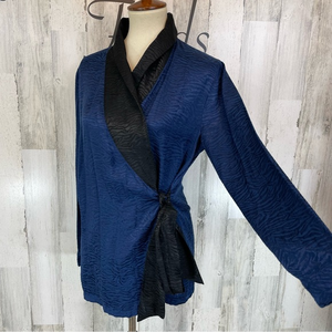 Victoria Secret‎ Pink Label Blue Black Tie Long Sleeve Robe Size XS / S